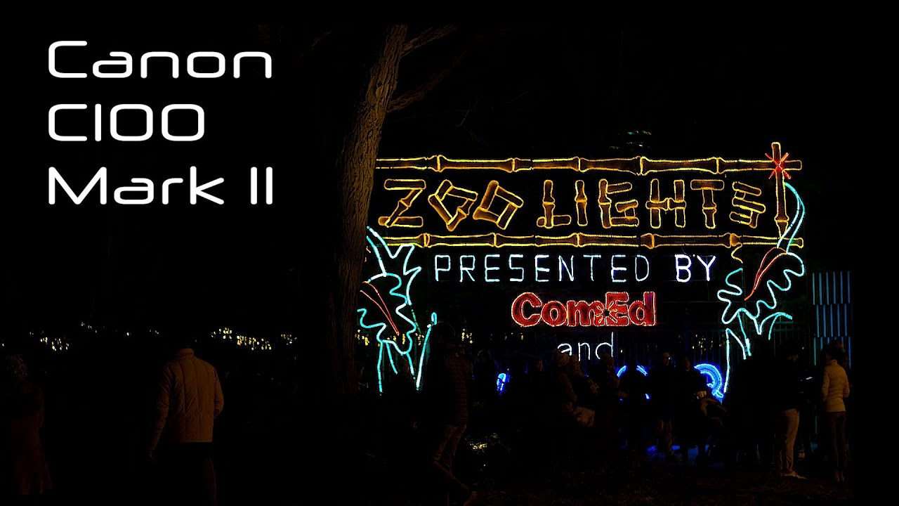 ZooLights at Lincoln Park Zoo, All Night by Parov Stelar - Canon C100 Mark II Footage #video #canon