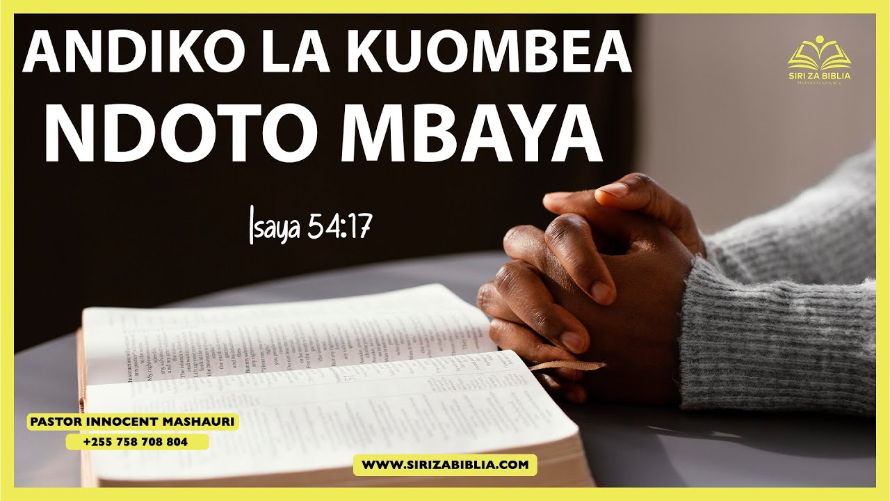 MAANDIKO YA KUSIMAMIA KUOMBEA NDOTO ZOTE MBAYA