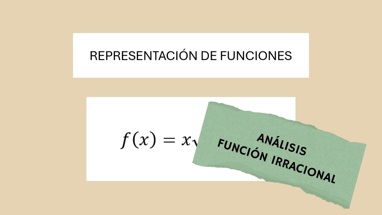 2º Bach - Mat II - Análisis - Representación función irracional
