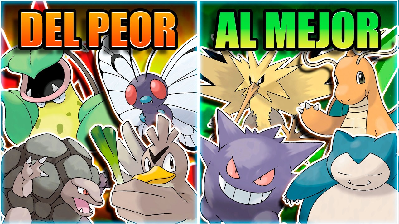 TODOS LOS POKEMON DE KANTO DEL PEOR AL MEJOR