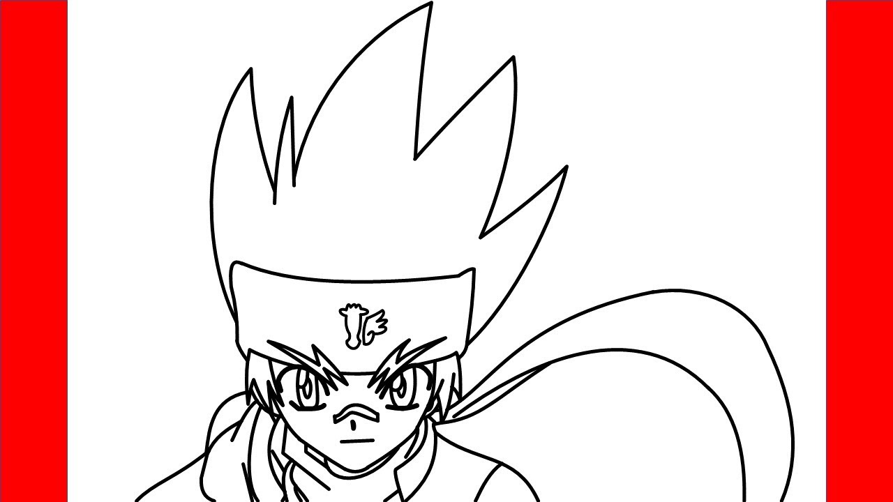 How To Draw Gingka Hagane From Beyblade Metal Fusion - Step By Step Drawing