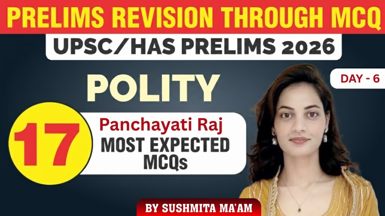 Day 6 Prelims Revision Through MCQ I Most Expected Questions 2026 UPSC - HPAS I Polity