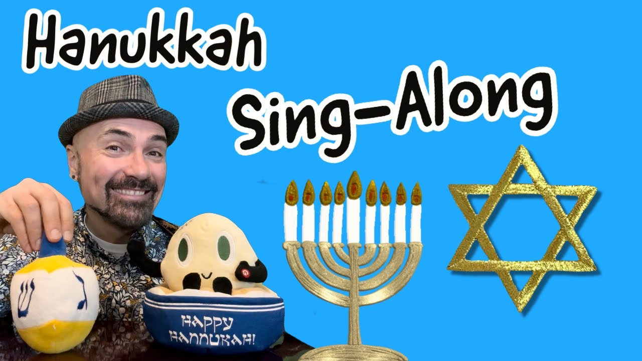 Children's Hanukkah Sing-Along | Mr. Simon Music | Dreidel Dreidel Dreidel | Hanukkah, Oh Hanukkah