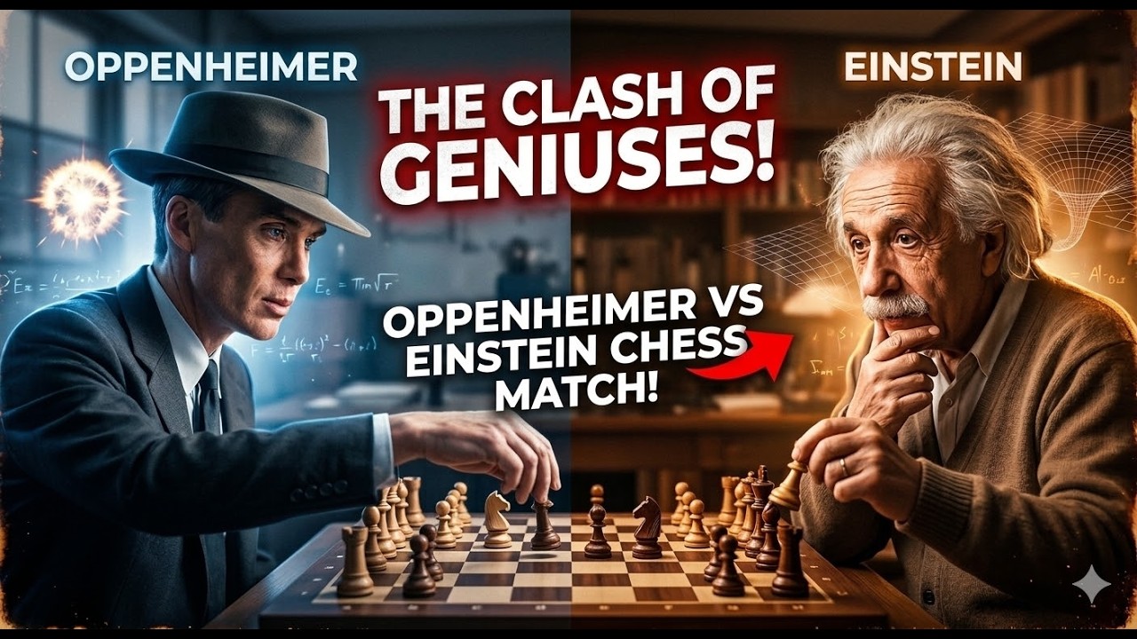 The Clash of Geniuses: Oppenheimer vs Einstein Chess Match!