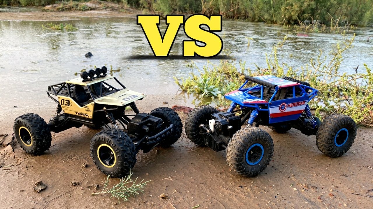 RC Rock Crawler Blue vs Gold | RC Rock Crawler Water Test | RC 4x4