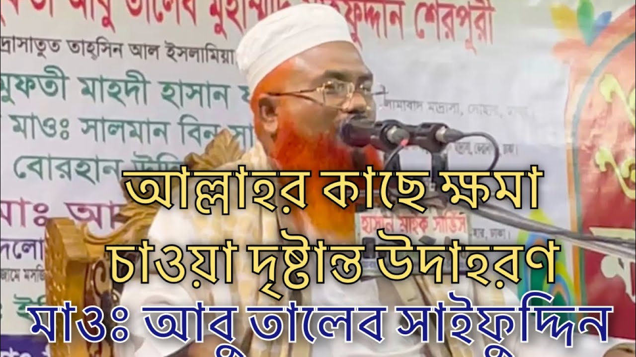 আল্লাহর কাছে ক্ষমা চাওয়ার দৃষ্টান্ত উদাহরণ || মাওঃ আবুতালেব সাইফুদ্দিন || Abu Taleb Saifuddin #waz