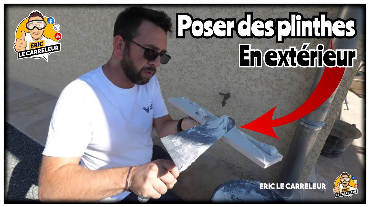 Poser des plinthes carrelage (travertin) en terrasse
