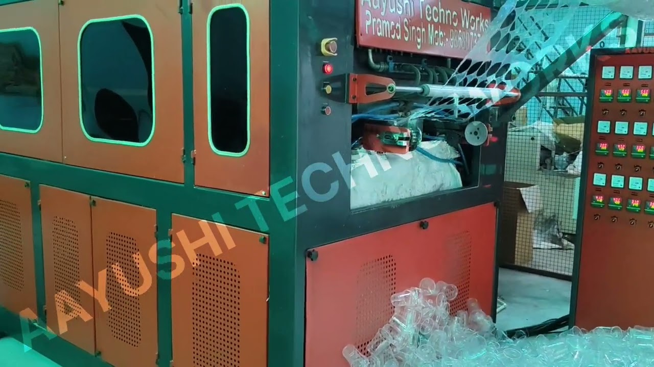 ATW 6535 2S : SERVO THEMOFORMING MACHINE, plastic glass making machine#disposableglass #plasticglass