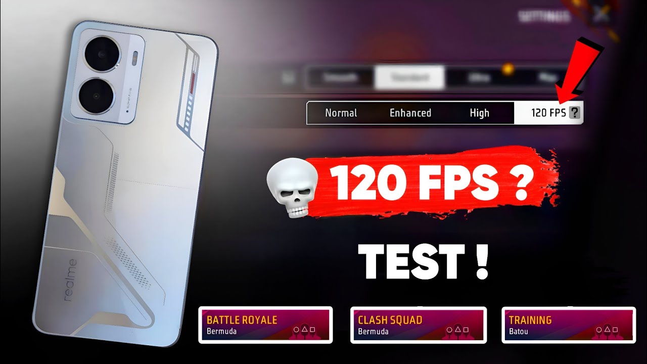 Realme P3 5G Free Fire MAX FPS Test In BR,CS And Traning Ground Mode 🔥