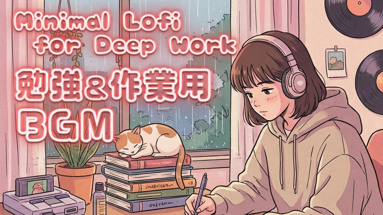 [1Hour]Minimal Lofi for Deep Work📒High Concentration Study Beats【勉強用/作業用/BGM/background/chill/free】