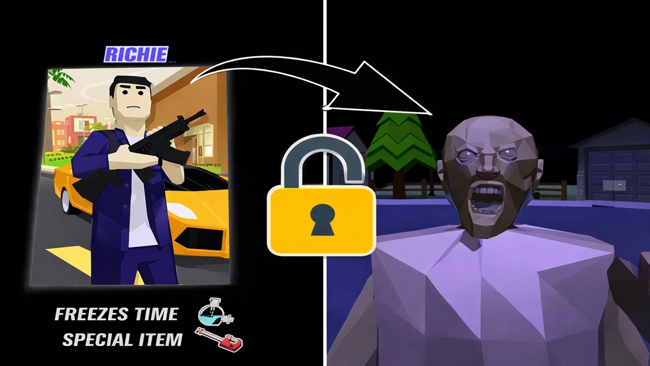 Dude Theft Wars Unlocking Richie in Granny Mode !!! ☠☠☠