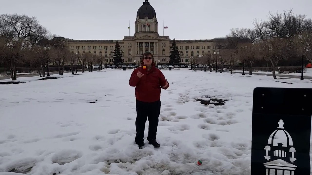 Phil fails to juggle in Regina, Canada