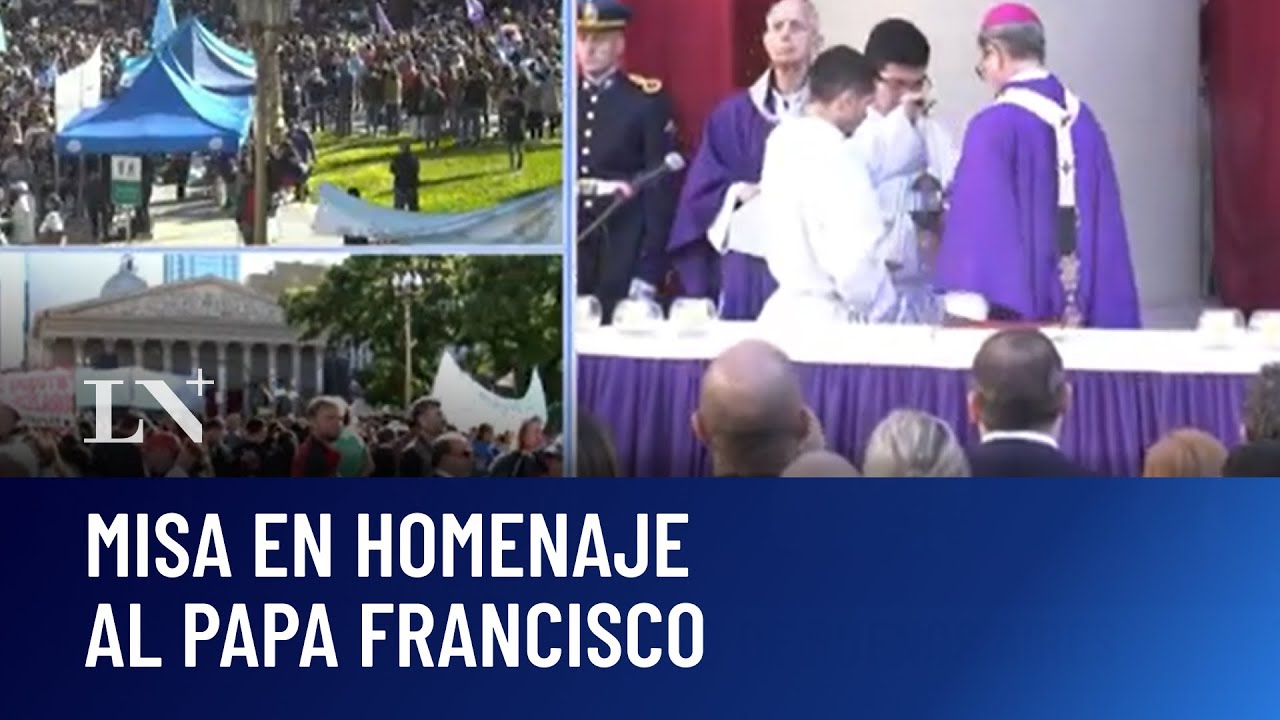 Ahora: misa en la Catedral de la Ciudad de Buenos Aires en homenaje al Papa Francisco
