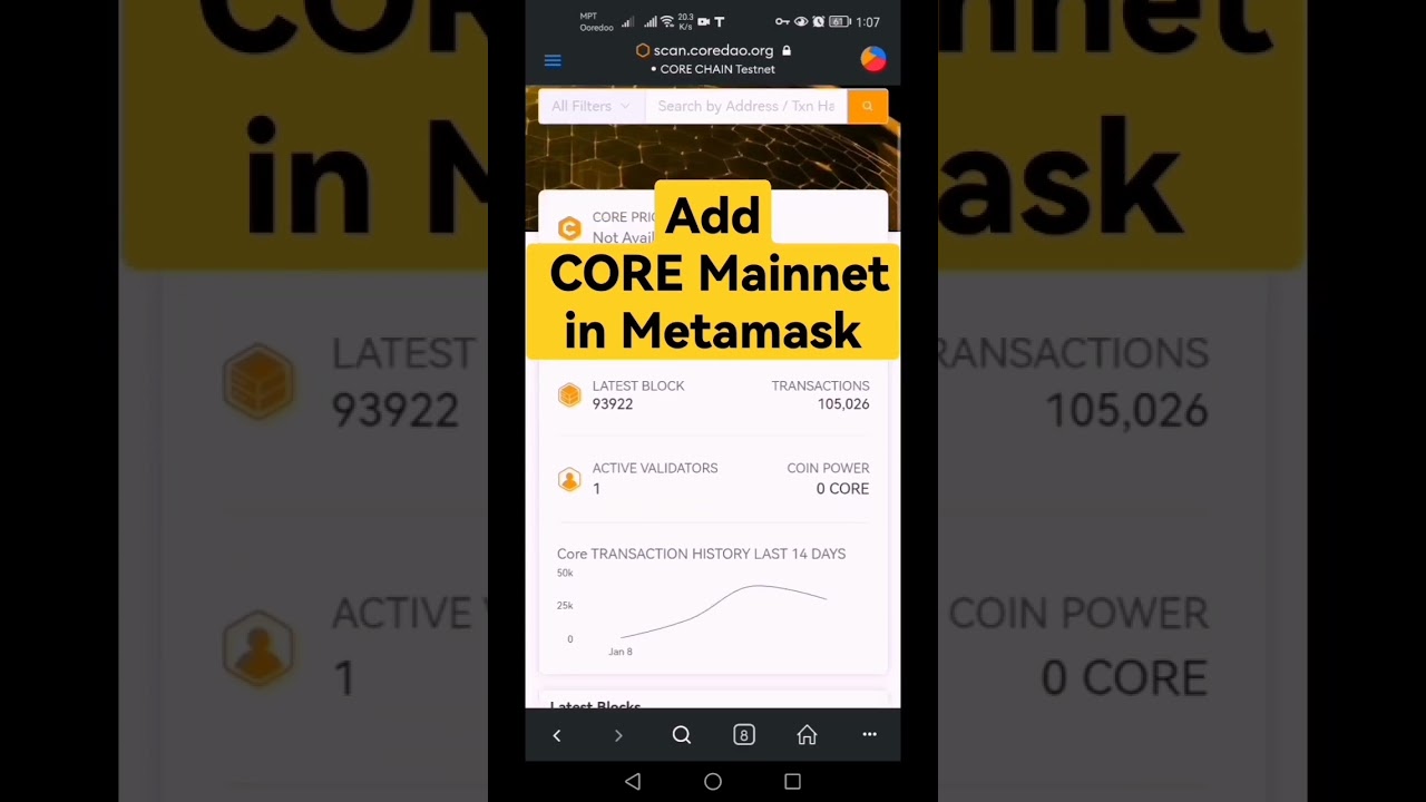 How to add Core coin Mainnet to Metamask Wallet | Core mining new update #satoshi #core #shorts