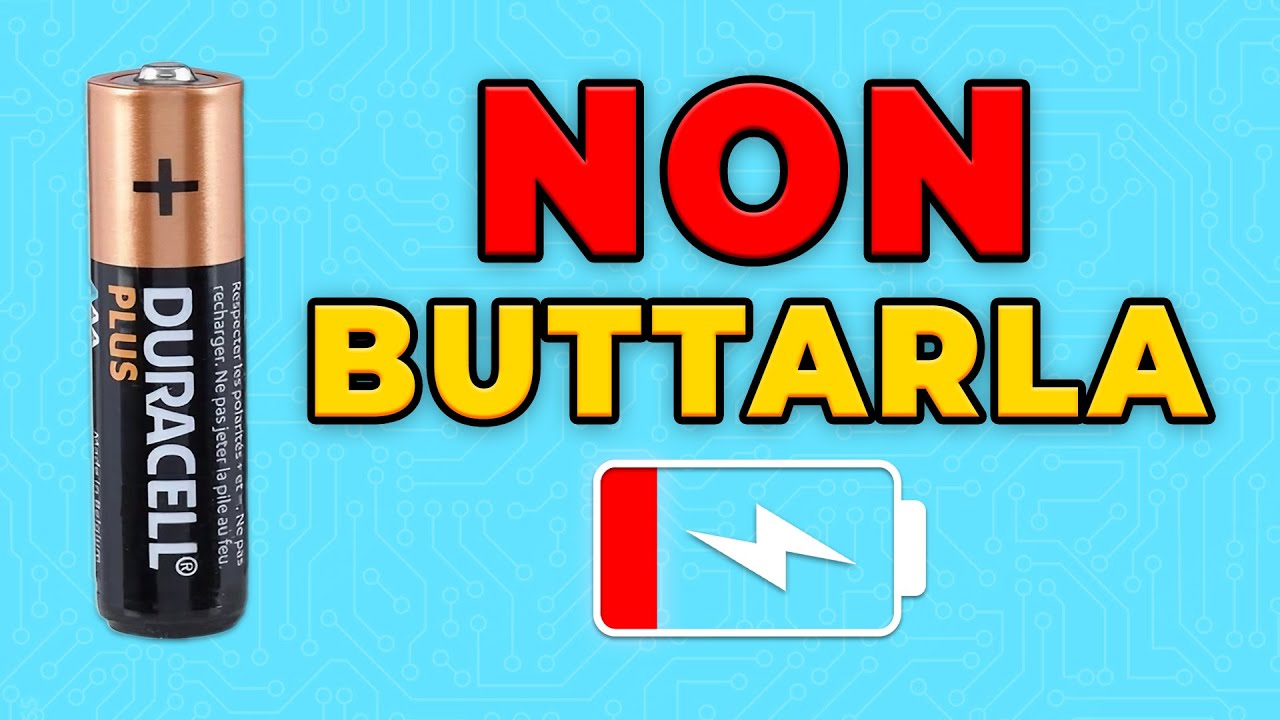Carichiamo tutti i tipi di batterie !! anche quelle non ricaricabili