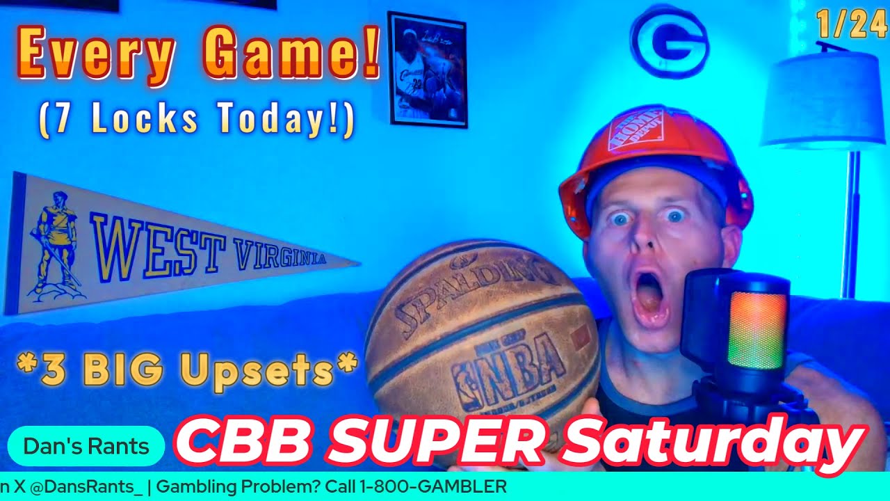 College Basketball Picks (EVERY GAME) - Saturday, January 24th | 7 LOCKS!