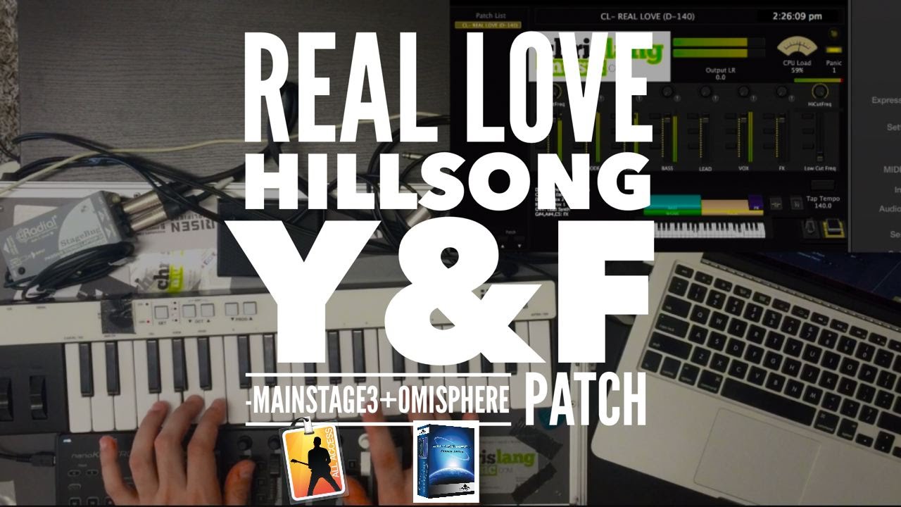 Real Love - Young and Free Mainstage + Omnisphere patch keyboard tutorial Hillsong Y&F cover