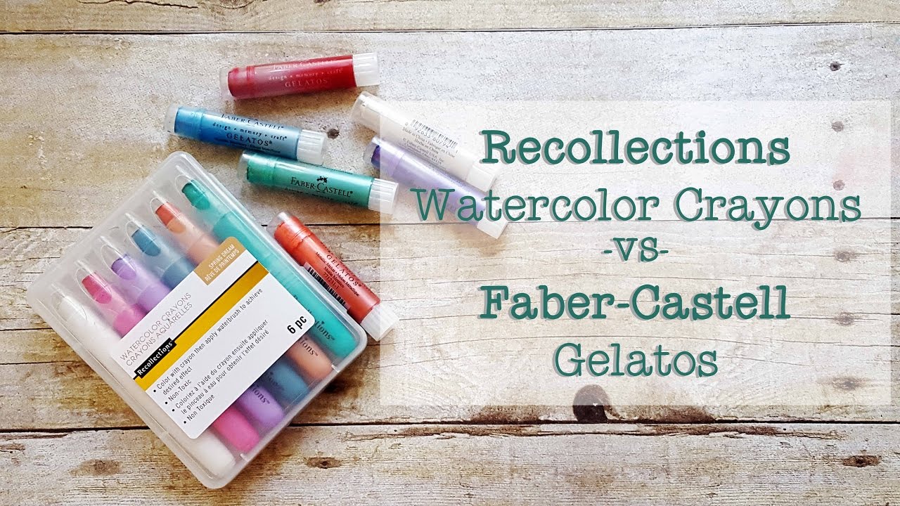 Recollections Watercolor Crayons vs Faber Castell Gelatos