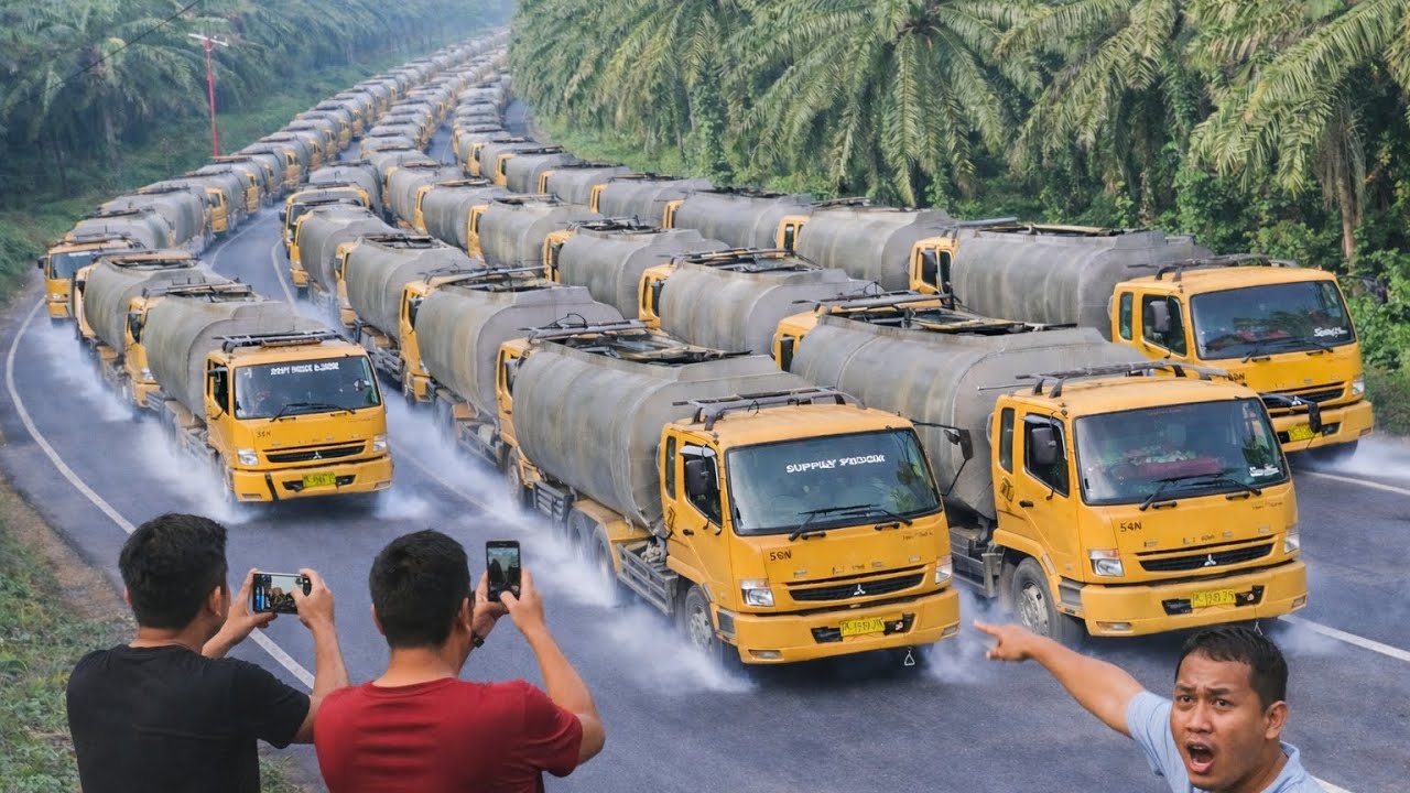 SEMUA BERHENTI SAAT KONVOI TRUCK INI MUNCUL #viral #truck 