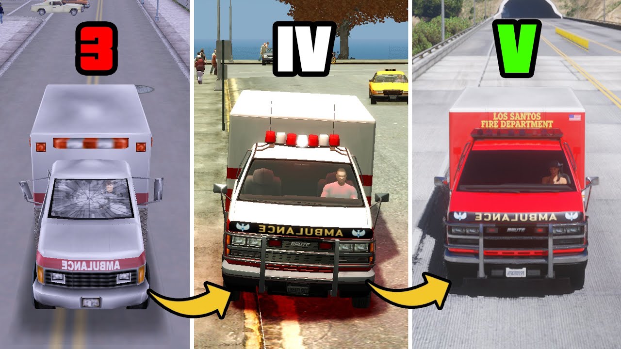 AMBULANCES In GTA Games (Evolution)