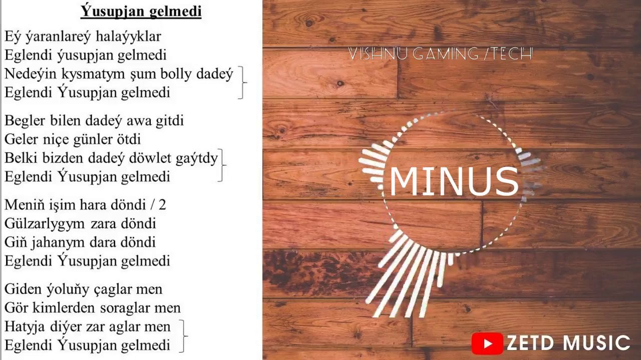 TAZE TURKMEN MINUS YUSUPJAN GELMEDI DOWRAN OWEZGYLYJOW ZETD MUSIC 2021