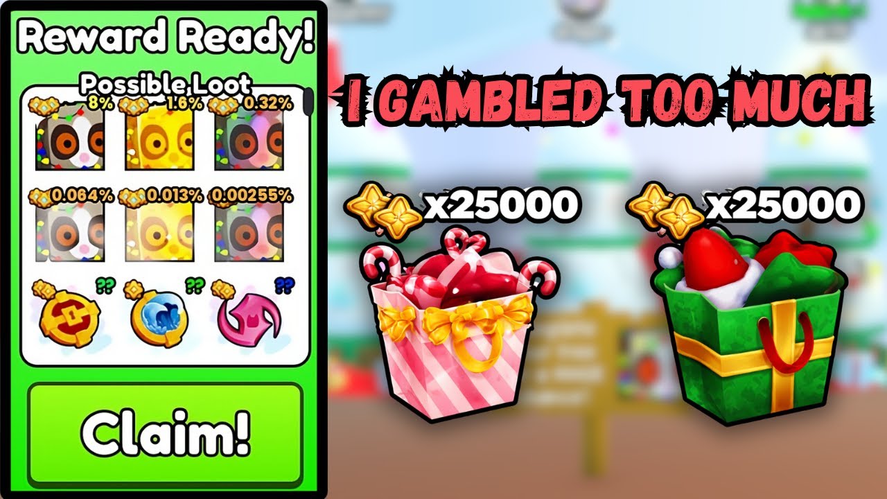 Я открыл 50 000 рождественских подарков в Pet Simulator 99!