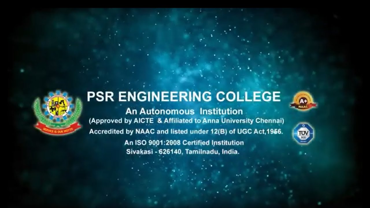 PSR ENGINEERING COLLEGE - INSTITUTION INFO