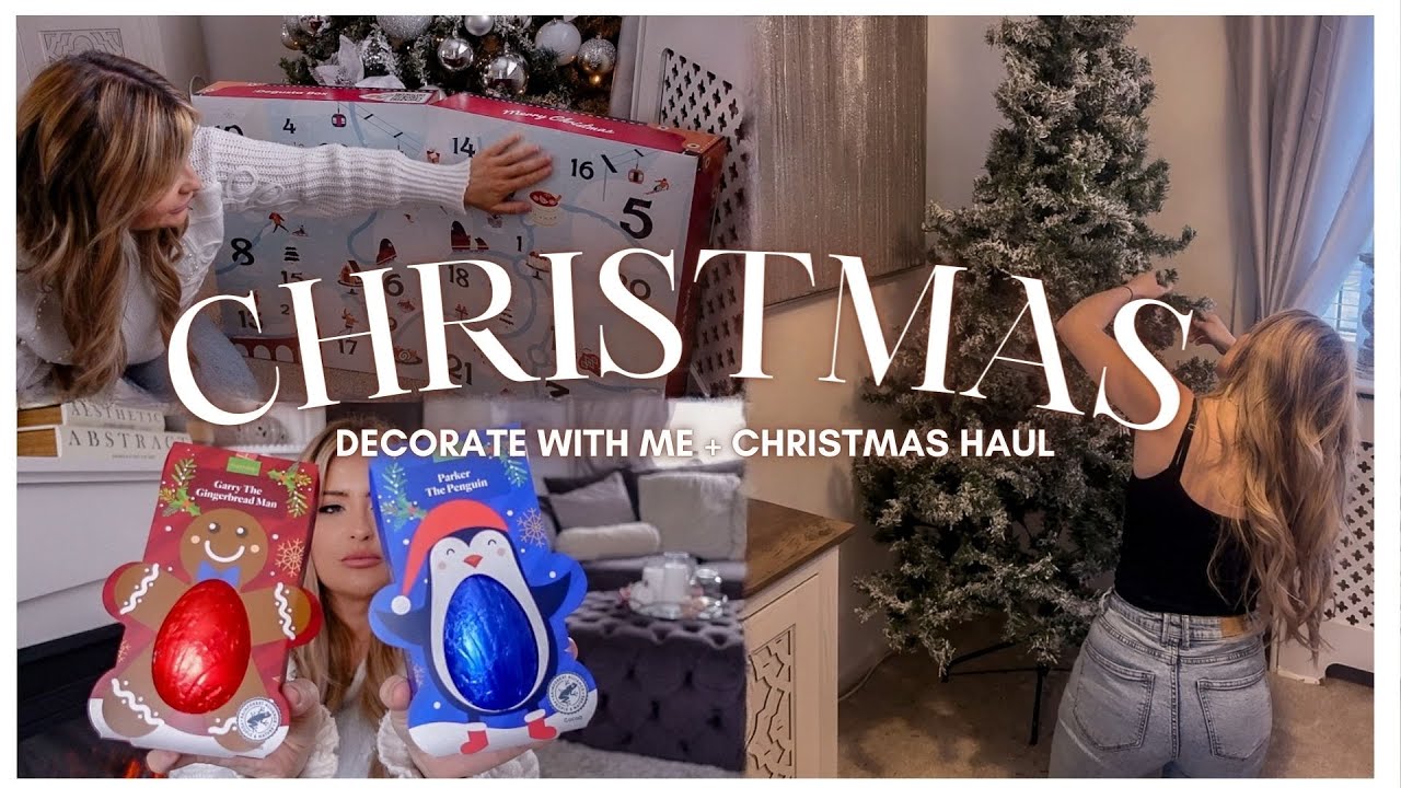 DECORATE THE CHRISTMAS TREE WITH ME + SHOP WITH ME IN POUNDLAND & CHRISTMAS HAUL
