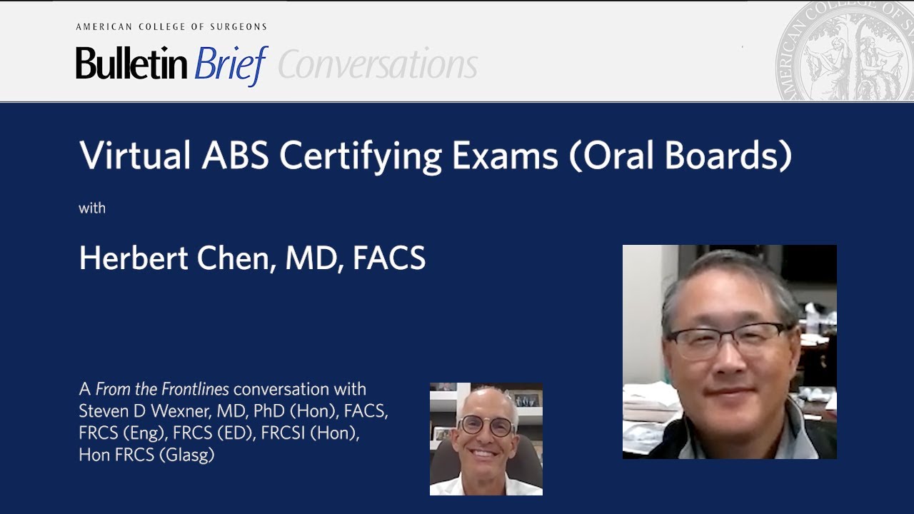 Virtual ABS Certifying Exams (Oral Boards)