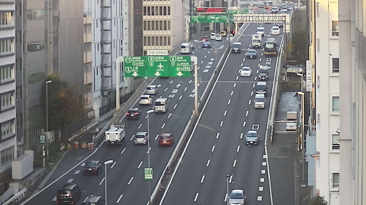 【LIVE】首都高 都心環状線 宝町付近 ライブカメラ/Tokyo highway Live Camera  2026/03/18 18:15～