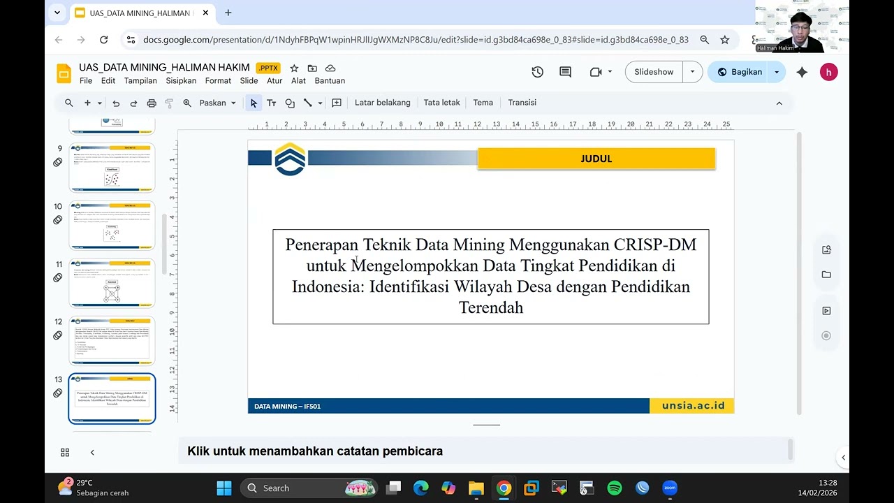 UAS Data Mining Haliman Hakim