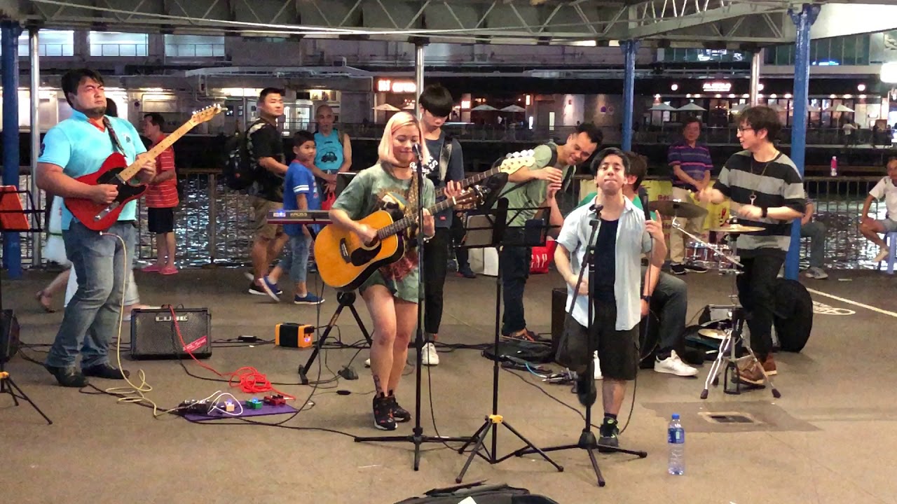 (將冰山劈開+忘情森巴舞)/I Hate Myself For Loving You/what's up/夢伴/Bad Romance(Candy Ng+Shuttle Busk)2018/07/20