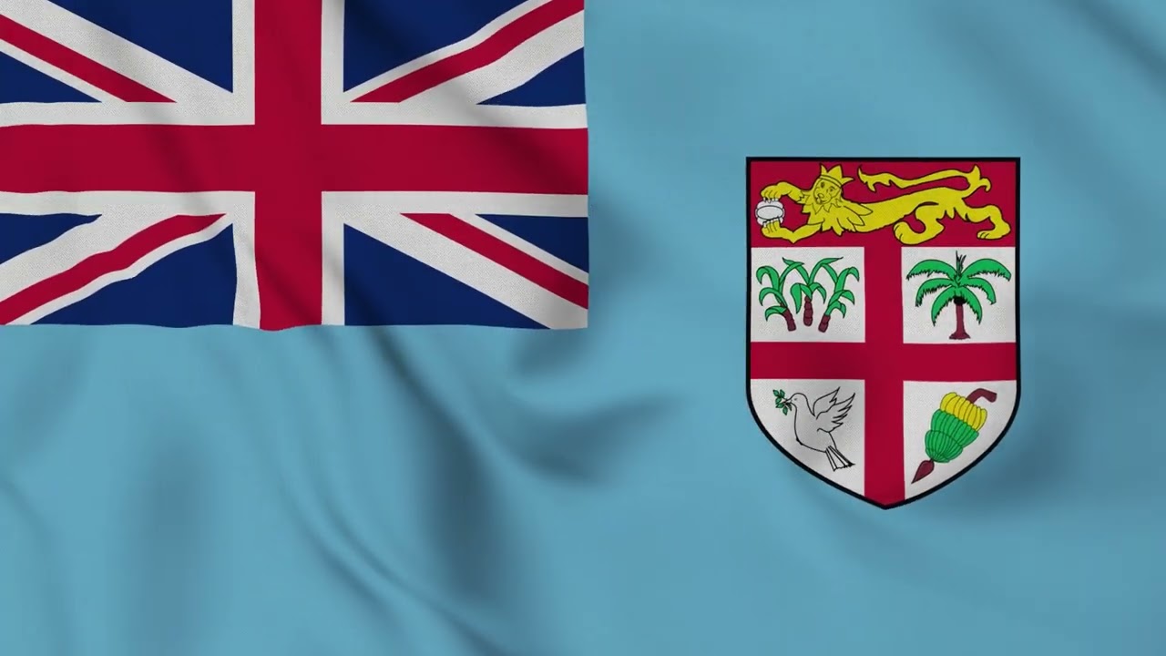 Fiji Flag Waving 4K | Fijian National Flag Animation