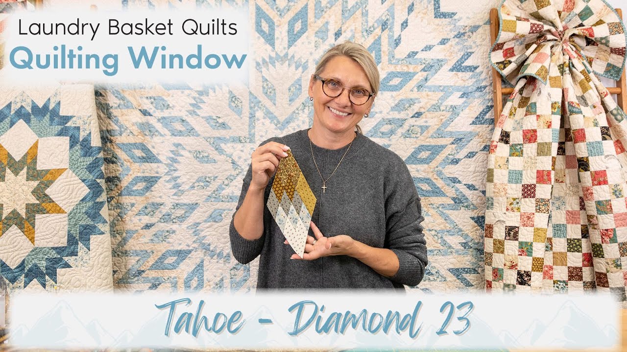 Easy How To Make 45 Degree Diamonds for Traditional American Quilt - NO Y SEAMS! Tahoe - Diamond 23