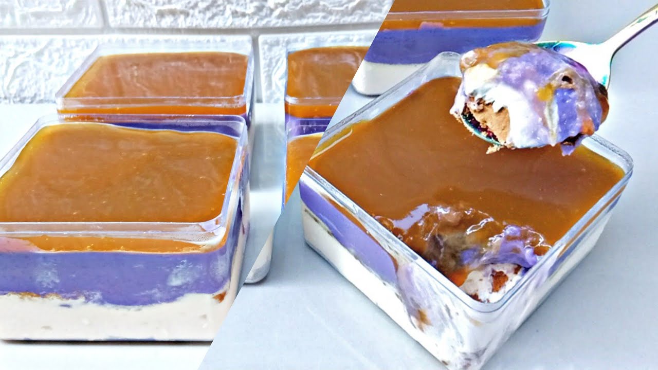 BAGONG DESSERT TO | GRAHAM UBE FLAN ICE CREAM CAKE PANGNEGOSYO [NO BAKE]