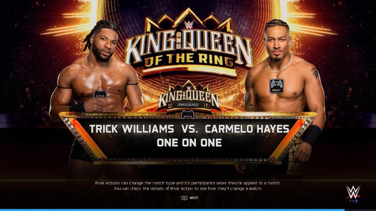 WWE 2K25 Trick Williams Vs Carmelo Hayes - King & Queen Of The Ring