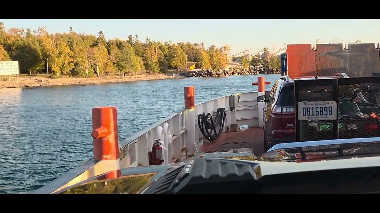 Leaving Drummond Island, Michigan by ferry. October 12, 2025.