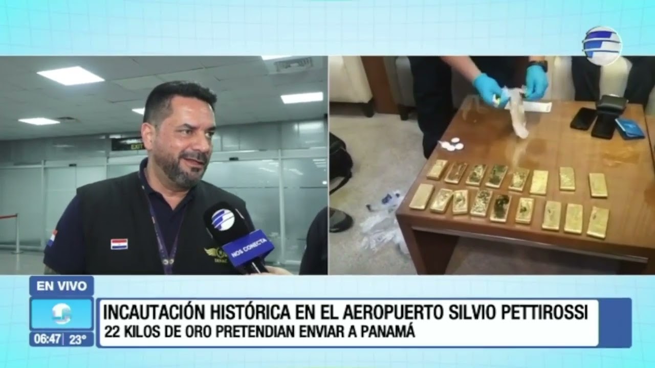 Histórica incautación de oro en el aeropuerto Silvio Petirosi