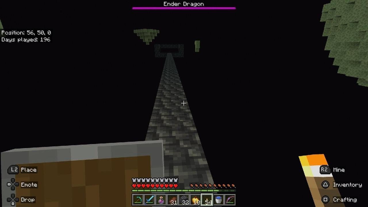 Beating Minecraft for the first time NOT HARDCORE (No Commentary)