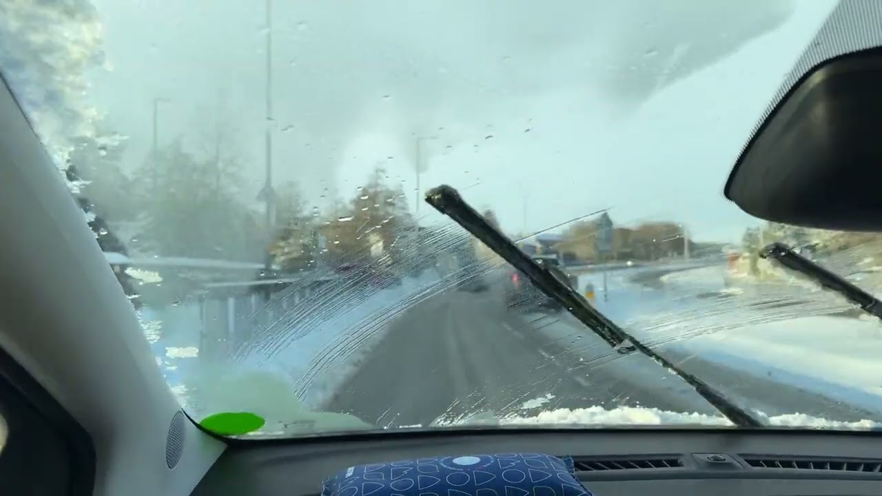 Driving in Heavy Snow in Scotland UK