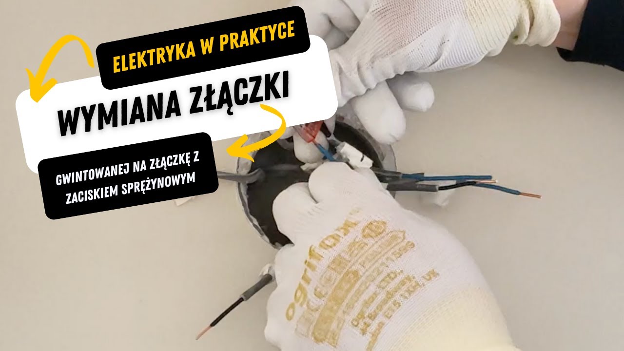 Elektryka w praktyce [029] Wymiana złączki gwintowanej na złączkę z zaciskiem sprężynowym​. WAGO