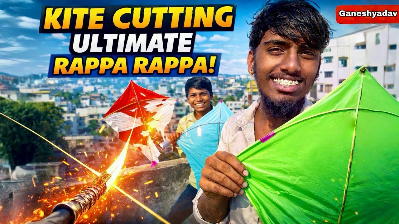 Kite Cutting Ultimate Rappa Rappa 😂🪁 | Kite Fight & Flying Fun 2026 #kiteflying #kite #trending 