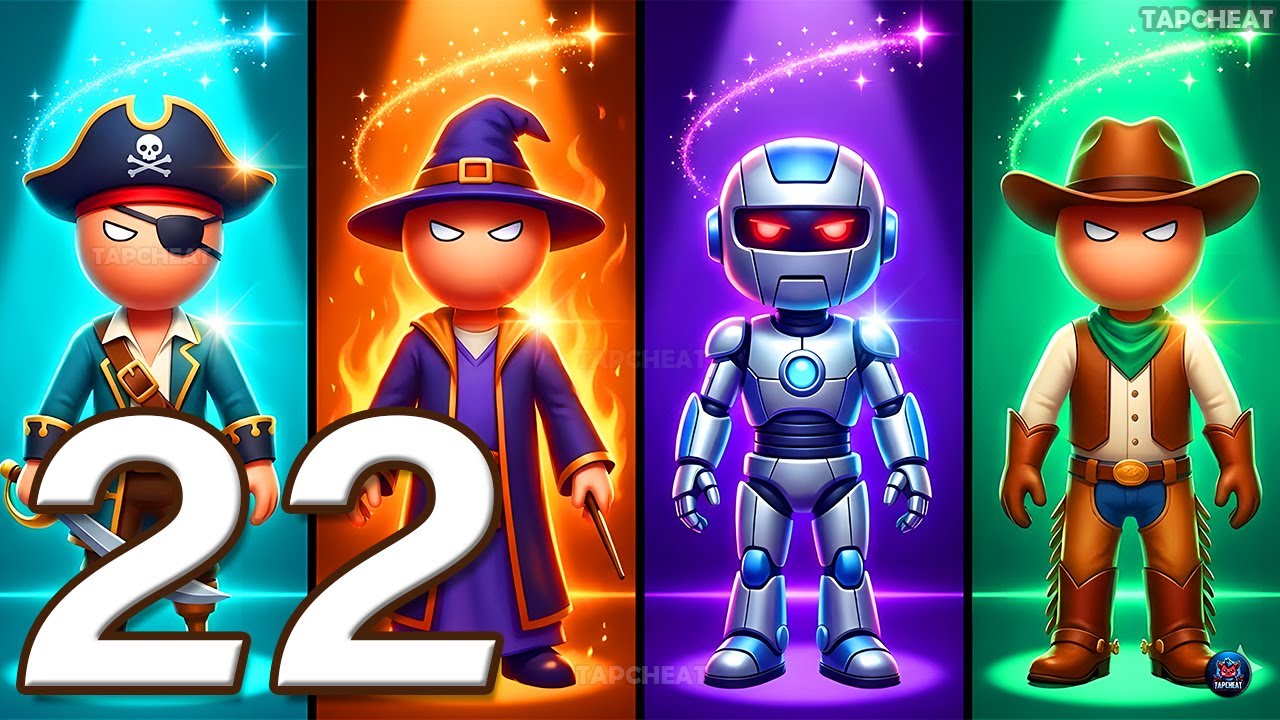 Stickman Party - Gameplay Walkthrough Part 22 - Tournament Mode 1 2 3 4 Players Free New MiniGames