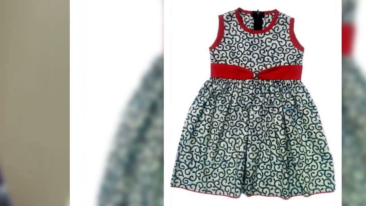 Model des robes en tissu pagne Africain pour enfant 👭