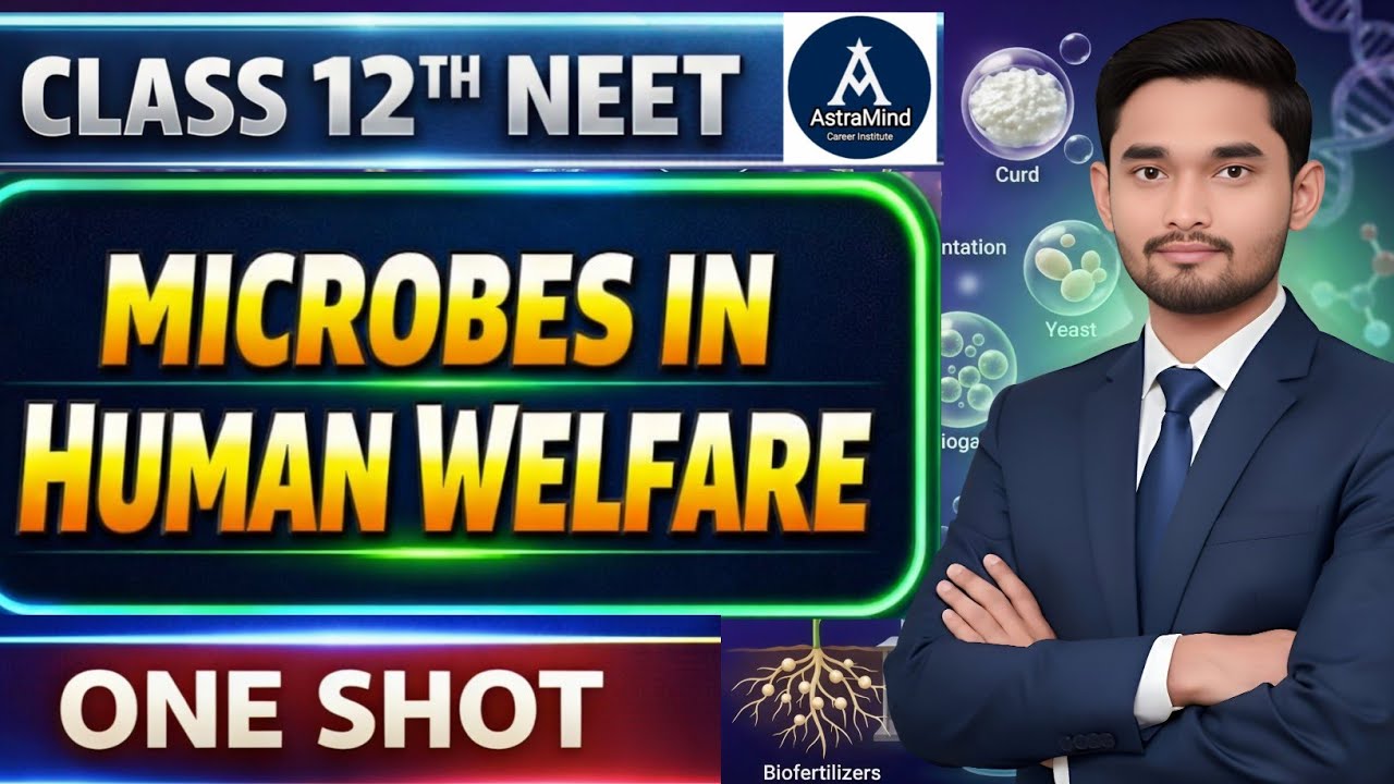 Microbes in Human Welfare Full Chapter & PYQs of NEET | Class 12 Biology | NCERT Line By Line | CBSE