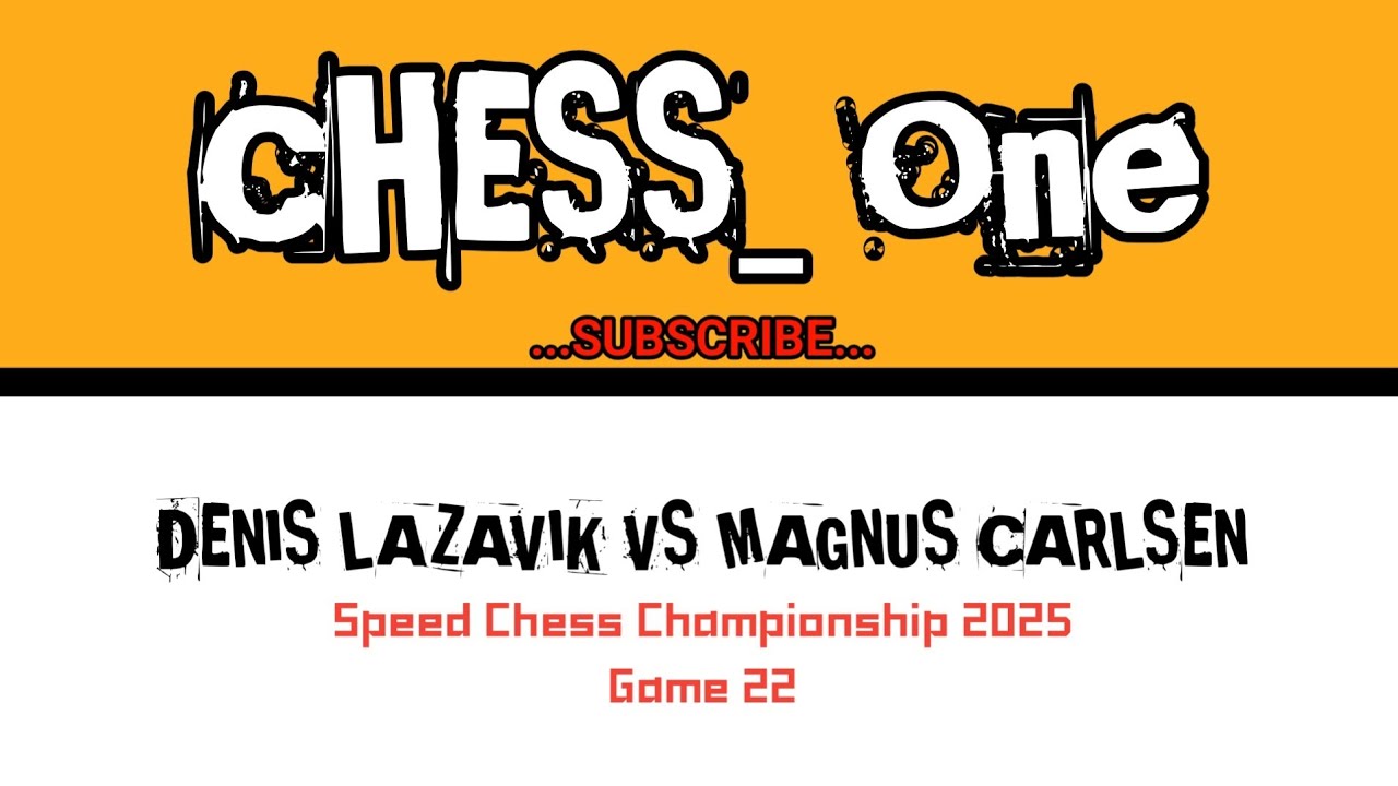 Knight+Bishop sacrifices || Denis lazavik vs Magnus carlsen || Speed Chess Championship 2025