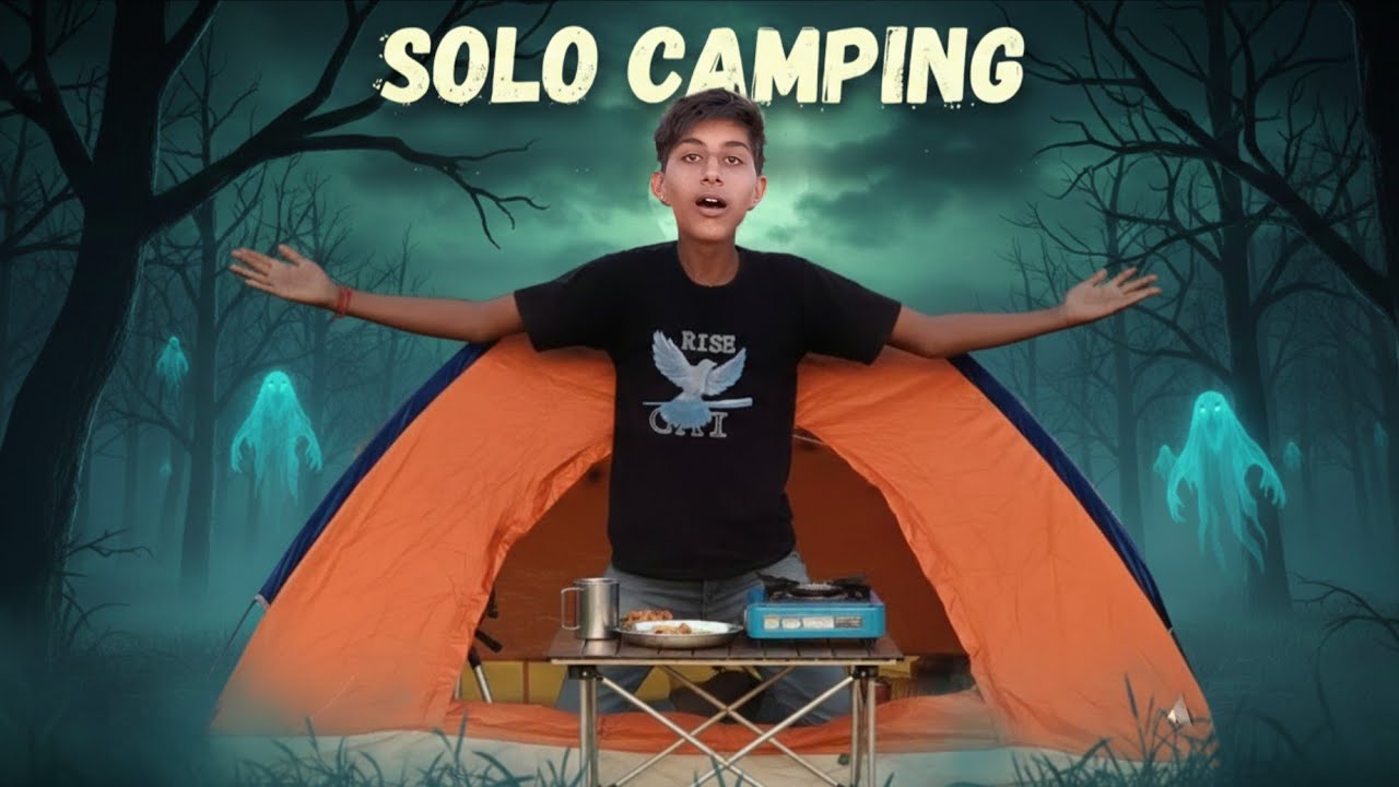 Solo desert registan campire 🏕️ || chudel ko dekh liya or mere pair kanpne lage😱 #solocamping #viral