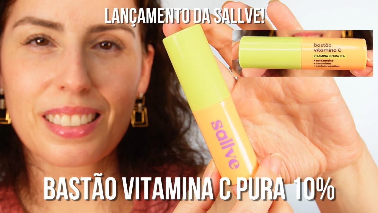 Bastão de Vitamina C Pura a 10% Sallve! Com astaxantina, Ceramidas e Centella asiática, veja aqui!