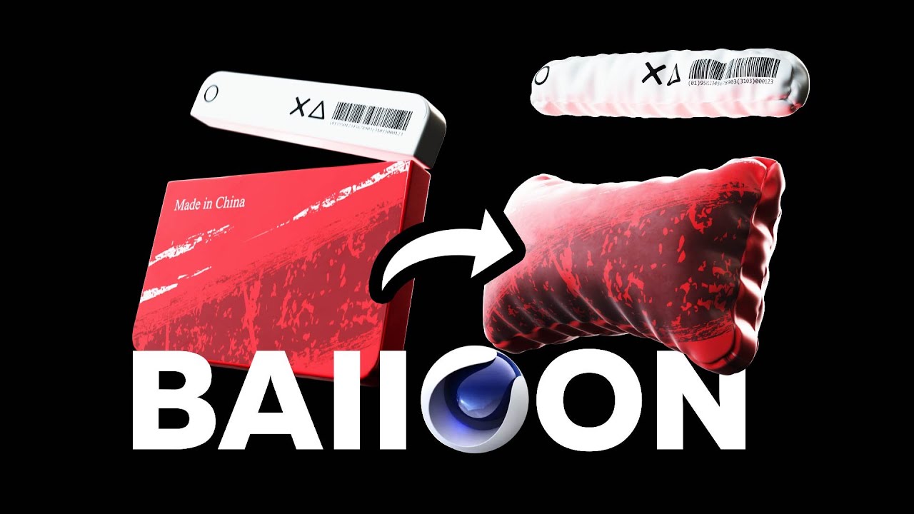 Анимация - Хлопушки-нумератор / Balloon / Симуляция / Cinema4D / Redshift