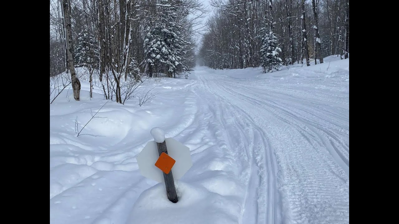 INSANE Snowmobile Trip in a BLIZZARD (Munising, MI) (PERFECT TRAILS)